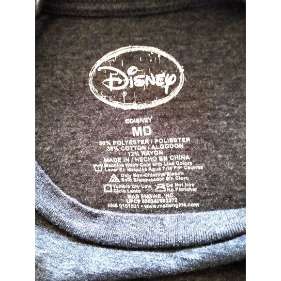 Disney MICKEY Mouse Unisex Tee Shirt Dark Gray  Size Medium - Picture 7 of 7